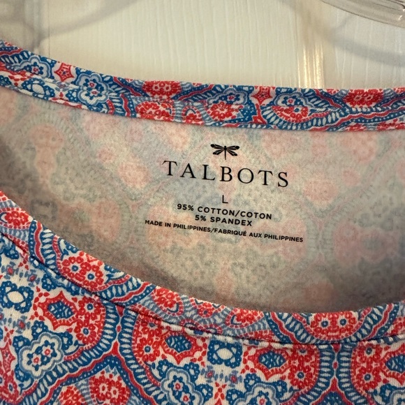 Talbots size large 3/4 sleeve top - Picture 4 of 4